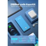 USB C PD 18W Powerbank – 20000mAh Pilot X7 für iPhone, Tablet & mehr