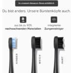 Elektrische Zahnbürste mit 4 Putzprogrammen - Ultraschallzahnbürste mit smarten Bürstenkopf