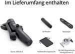 DJI Osmo Mobile 6 – 3-Achsen Gimbal, Tragbar & Faltbar, Integrierter Verlängerungsstab, Objektverfolgung, Vlogging & Social Media