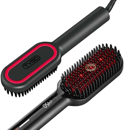 TYMO Ionic Plus Haarglätterbürste – 16 Temp., LCD, Dual-Voltage, Frizz-Free