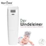 Spross Baby Windeleimer mit Nachfüllkassette – geruchsdicht, Einhandbedienung