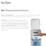 Spross Baby Windeleimer mit Nachfüllkassette – geruchsdicht, Einhandbedienung