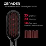 TYMO Ionic Plus Haarglätterbürste – 16 Temp., LCD, Dual-Voltage, Frizz-Free