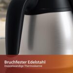Philips Filterkaffeemaschine – 1.2-Liter-Thermoskanne, bis zu 15 Tassen, Edelstahl, (HD7546/20), 1000watts