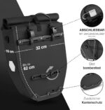 Valkental Grosse wasserdichte Fahrradtasche - 20-28L - Mit Reflektoren