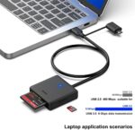 Speicherkartenleser, BENFEI 4 in 1 USB USB-C auf SD Micro SD MS CF Kartenleser Adapter