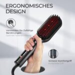 TYMO Ionic Plus Haarglätterbürste – 16 Temp., LCD, Dual-Voltage, Frizz-Free