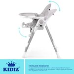 KIDIZ® 3in1 Kinderhochstuhl Höhenverstellbar, mit Spielbügel und Babyliege, ab 0 Monate bis 6 Jahre