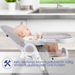 KIDIZ® 3in1 Kinderhochstuhl Höhenverstellbar, mit Spielbügel und Babyliege, ab 0 Monate bis 6 Jahre