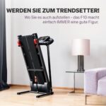 Sportstech F10 Laufband Klappbar – App-Funktion, Schmierung, 13 Programme, 10 km/h, 120 kg