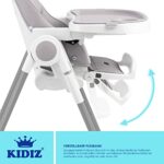KIDIZ® 3in1 Kinderhochstuhl Höhenverstellbar, mit Spielbügel und Babyliege, ab 0 Monate bis 6 Jahre