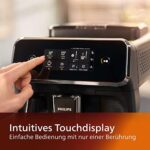 PHILIPS SERIES 2200 KAFFEEVOLLAUTOMAT – KLASSISCHER MILCHAUFSCHÄUMER, INTUITIVES TOUCHDISPLAY