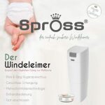 Spross Baby Windeleimer mit Nachfüllkassette – geruchsdicht, Einhandbedienung