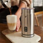 Tchibo Elektrischer Milchaufschäumer, 130ml, Edelstahl, Antihaft, warmer und kalter Milchschaum