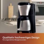 Philips Filterkaffeemaschine – 1.2-Liter-Thermoskanne, bis zu 15 Tassen, Edelstahl, (HD7546/20), 1000watts