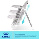 KIDIZ® 3in1 Kinderhochstuhl Höhenverstellbar, mit Spielbügel und Babyliege, ab 0 Monate bis 6 Jahre
