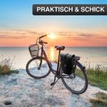 Valkental Grosse wasserdichte Fahrradtasche - 20-28L - Mit Reflektoren