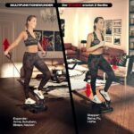 Sportstech 2in1 Twister Stepper STX300 - Power Ropes, Dreh- & Sidestepper, Multifunktions-Display