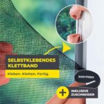 EASYmaxx Insektenschutz & Pollenschutz – Zuschnitt bis 150x130 cm, Einfache Montage ohne Bohren, Klett- und Magnetbefestigung