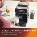 PHILIPS SERIES 2200 KAFFEEVOLLAUTOMAT – KLASSISCHER MILCHAUFSCHÄUMER, INTUITIVES TOUCHDISPLAY