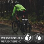 Valkental Grosse wasserdichte Fahrradtasche - 20-28L - Mit Reflektoren