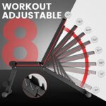 PASYOU Klappbare Hantelbank - 7-in-1 Multifunktions-Workout, 230kg Kapazität