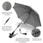 Winload Sonnenschirm Buggy, Universal Sonnenschirm kinderwagen, UV Schutz 50+ Sonnenschutz, für Rund- und Ovalrohre, 70 cm Durchmesser, Babywagen Schirm mit Gerader Schirmgriff