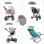 Winload Sonnenschirm Buggy, Universal Sonnenschirm kinderwagen, UV Schutz 50+ Sonnenschutz, für Rund- und Ovalrohre, 70 cm Durchmesser, Babywagen Schirm mit Gerader Schirmgriff