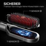 TYMO Ionic Plus Haarglätterbürste – 16 Temp., LCD, Dual-Voltage, Frizz-Free