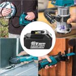 [2 Stück] Energup 18V 5000mAh Li-ion Ersatz Akku + DC18RD Dual Port Ladegerät für Makita 18V Akku BL1850B BL1830 BL1840 BL1850 BL1860 BL1815 BL1820