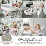 Sweety Fox Baby Hochstuhl - Verstellbar & Klappbar, Mit Sicherheitsgurt