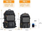 TARION Wasserdichter Kamerarucksack für DSLR - Grosse Tasche mit Laptopfach
