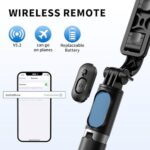 360° Rotation Selfie Stick Stativ mit Fernbedienung für iPhone und Samsung Smartphones