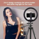 UBeesize Ringlicht mit Stativ, 12 Zoll Selfie Ringlicht mit 50 Zoll Stativ für Live Stream/Makeup/YouTube Video/Fotografie