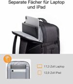 Inateck 38.5-46.2 L Reiserucksack erweiterbarer Herren Damen Handgepäck Flugzeug Rucksack
