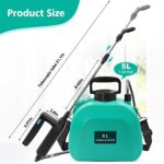 SYLSTAR Elektrischer 5L Drucksprüher mit USB-Aufladung & Teleskopstab
