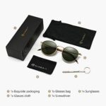 SUNGAIT Runde Vintage Polarisierte Sonnenbrille Unisex Retro Metallrahmen