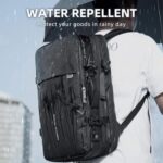 MARK RYDEN wasserdichter Reiserucksack, 40 l, Business-Rucksack mit USB-Ladegerät, geeignet für 15,6-Zoll-Laptop für Männer