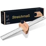 Preciva Streichmass 300 mm, Kombinationswinkel für 45° & 90°, Holzbearbeitung & Heimwerken