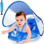 LAYCOL Schwimmring Baby - UPF50+ Sonnendach & Spielzeug , 6-36 Monate