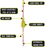 Swingball Classic Original - Outdoor-Spiel mit Tennisball & 2 Schlägern, Rot & Gelb, Für alle ab 5 Jahren – Bild 3