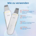 GUGUG Skin Scrubber Ultraschallgerät mit 4 Modi für Gesichtsreinigung und Mitesserentfernung