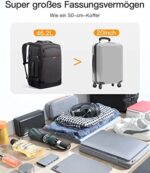 Inateck 38.5-46.2 L Reiserucksack erweiterbarer Herren Damen Handgepäck Flugzeug Rucksack