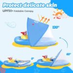 LAYCOL Schwimmring Baby - UPF50+ Sonnendach & Spielzeug , 6-36 Monate