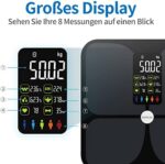 Lepulse Lescale F4 Pro Körperanalysewaage, 15 Körpermasse,