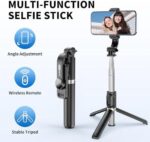 360° Rotation Selfie Stick Stativ mit Fernbedienung für iPhone und Samsung Smartphones