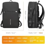MARK RYDEN wasserdichter Reiserucksack, 40 l, Business-Rucksack mit USB-Ladegerät, geeignet für 15,6-Zoll-Laptop für Männer