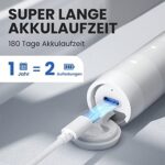 Oclean Flow Schallzahnbürste - 180 Tage Akku, 5 Modi, DuPont Kopf, Timer