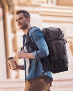 Inateck 38.5-46.2 L Reiserucksack erweiterbarer Herren Damen Handgepäck Flugzeug Rucksack