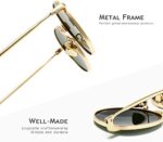 SUNGAIT Runde Vintage Polarisierte Sonnenbrille Unisex Retro Metallrahmen